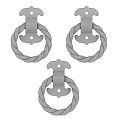 Black Silver and Gold Door Handles with Twisted Design for Home Interior