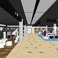 Modern Clothing Store Interior With Mannequins Various Clothing Styles And Wooden Floor