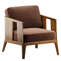 Modern Accent Chair with Wooden Frame Beige Fabric Upholstery Armrest and Multiple Color Options