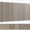 Modern Bedroom Accent Wall Design With Vertical Wooden Stripes And Neutral Tones