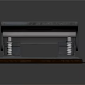Metal Hardware Tool With Spring Mechanism And Wooden Base For Stamping