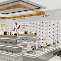 Modern Forever Store Interior With Modern Displays Shelves And Beauty Products