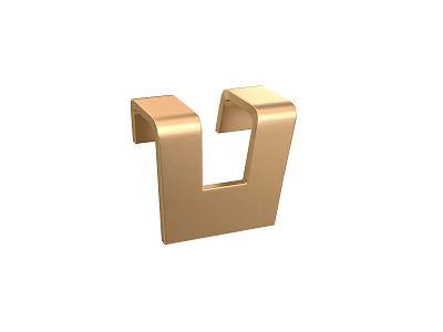 Gold Modern Sleek Metal Handle Design For Cabinet Drawer And Furniture 3d model