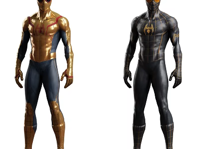 Spider Man Game Movie Character Two Distinct Suits 3d model