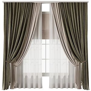 Modern Curtains 3d model