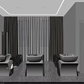 Stylish Modern Hair Salon Interior Design With Comfortable Chairs Mirrors Lighting And Marble Counters