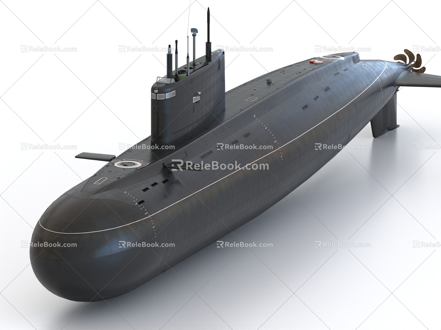 Kilo class submarine nuclear submarine submarine 3d model