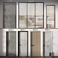 Modern Hinged Bedroom Door Designs With Various Materials And Styles 3d model