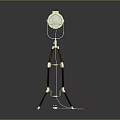 Vintage Brass Spotlight Equipment With Adjustable Tripod Stand And Metallic Body