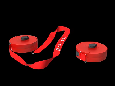 High Visibility Red Retractable Road Safety Barrier Tape For Traffic Control 3d model