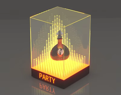 Modern Glow Wine Seat Bar Glow Wine Seat 3d model