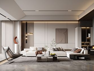 modern living room 3d model