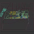 Aerial View Planning of Modern Tall Skyscraper with Glass Curtain Wall in Urban Cityscape