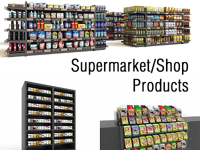 High Quality Commercial Equipment Multi tiered Shelves For Supermarket Product 3d model