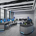 modern command center 3d model
