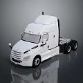 White Heavy Duty Commercial Freight Truck Cab Display With Reflections
