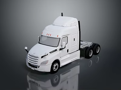 White Heavy Duty Commercial Freight Truck Cab Display With Reflections 3d model White Heavy Duty Commercial Freight Truck Cab Display With Reflections 3d model