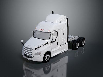 Modern Truck Head Big Truck Large Transporter 3d model