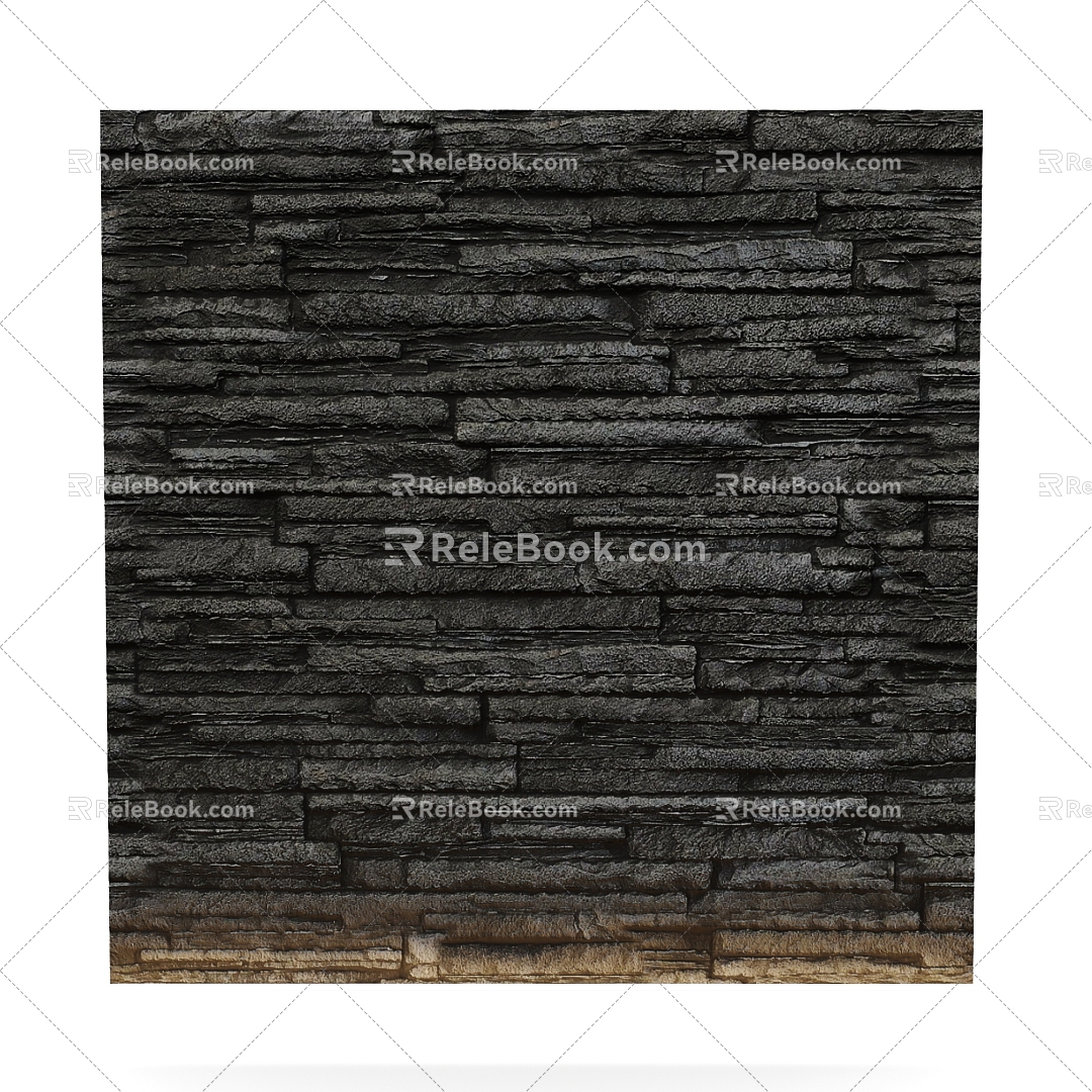 Modern wall culture stone wall 3d model