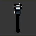 Sleek Futuristic Sci Fi Weapon Design Featuring Black Silver Finish And Ergonomic Grip