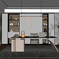 Modern study 3d model