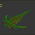 Trilobite With Reddish Brown Color Segmented Body Multiple Appendages And Long Tail Spine