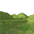 Natural Park Landscape Showcasing Rolling Green Hills And Lush Open Grassland