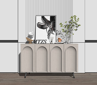 Modern Entrance Cabinet 3d model