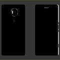 Microsoft Smartphones Side By Side With Sleek Black Design Rear Camera And Front Screen