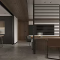 Modern Living Dining Room Interior Design With Black Cabinets Island Pendant Lights And Dining Table