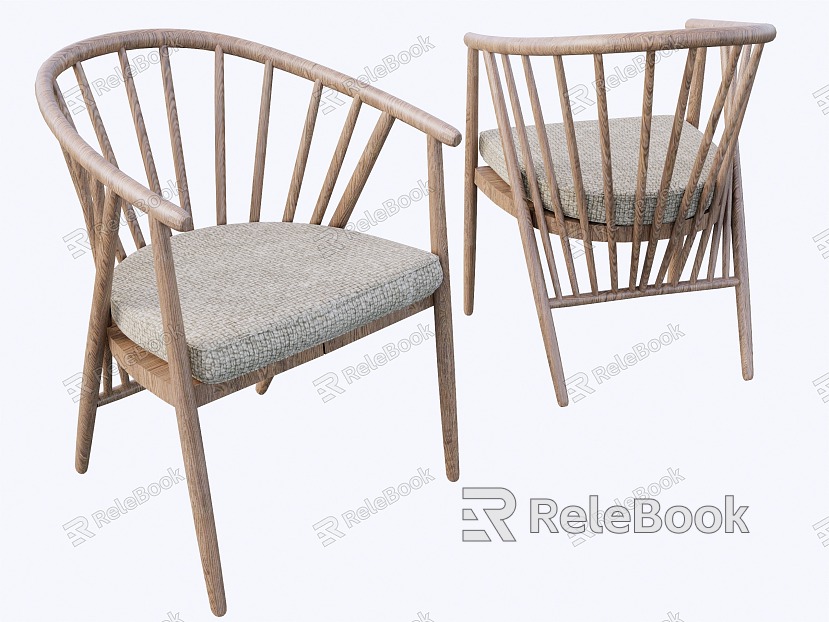 New Chinese Style Single Chair Dining Chair Tea Chair model