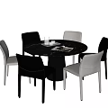 Dining Table and Chair Minimalist Dining Table and Chair Italian Dining Table and Chair Marble Dining Table and Chair Round Dining Table and Chair 3d model