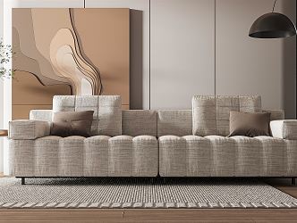 Modern double sofa 3d model