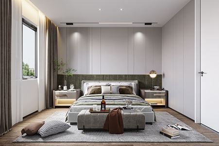 Modern Bedroom Home Bedroom 3d model