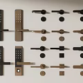 Modern Metal Door Handles With Keypad Lock And Various Design Styles
