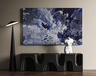 Abstract painting texture painting high-end art frameless painting creative abstract painting 3d model