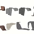 Various Stylish Scarves With Brown Check Gray And Striped Patterns