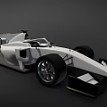 Sleek White Formula 1 Car With Aerodynamic Design Black Tires And Front Wing