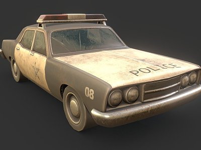 Modern old police car model