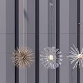 Various Modern Starburst Chandeliers With Metallic Frames For Interior Decor 3d model