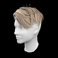 Game and Movie Character With White Head Model Blonde Messy Short Hair