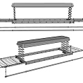 Retractable Clothes Hanger With Spring Mechanism And Metal Frame Design