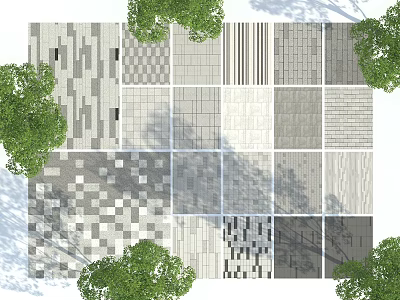 New Chinese Paving Sick Paving 3d model