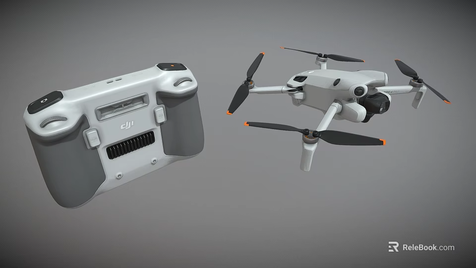 Professional Digital Drone With Remote Controller For Aerial Photography Use 3d model