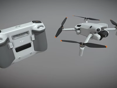 Professional Digital Drone With Remote Controller For Aerial Photography Use 3d model