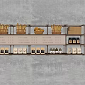 Modern Display Cabinet Bread Display Cabinet 3d model