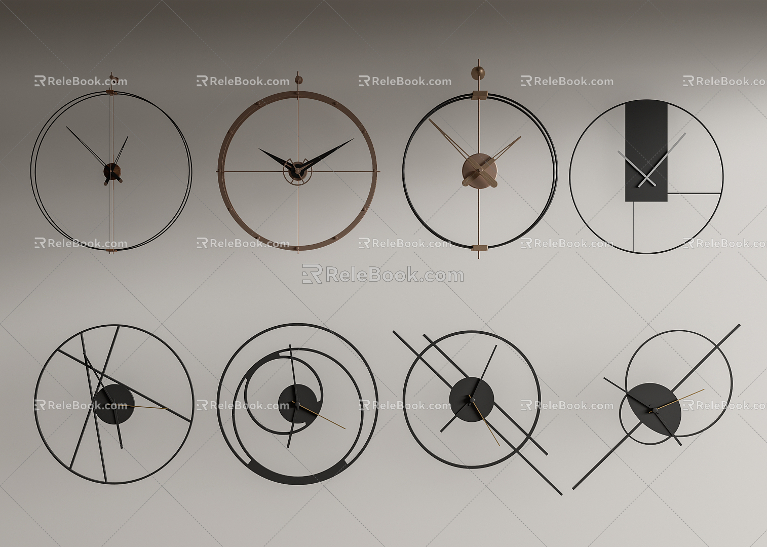 Modern Natuzzi Clock 3d model