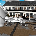 Modern self-built house renovation homestay 3d model