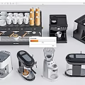 Smart Coffee Machines With Espresso Makers And Automatic Brewing Devices 3d model