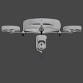 White Drone With Multiple Propellers And Camera Hanging Device Design